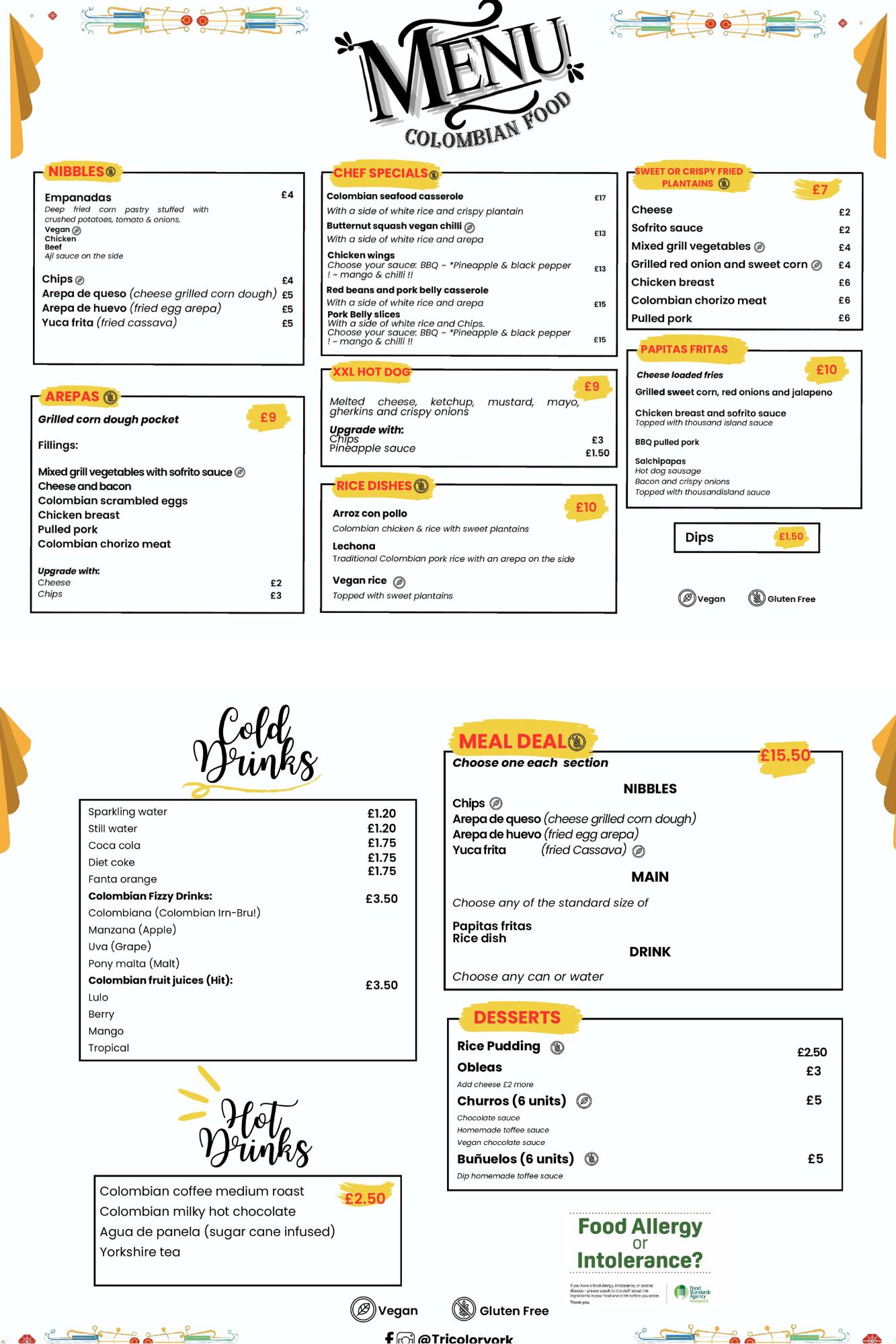 Menu for Desktop